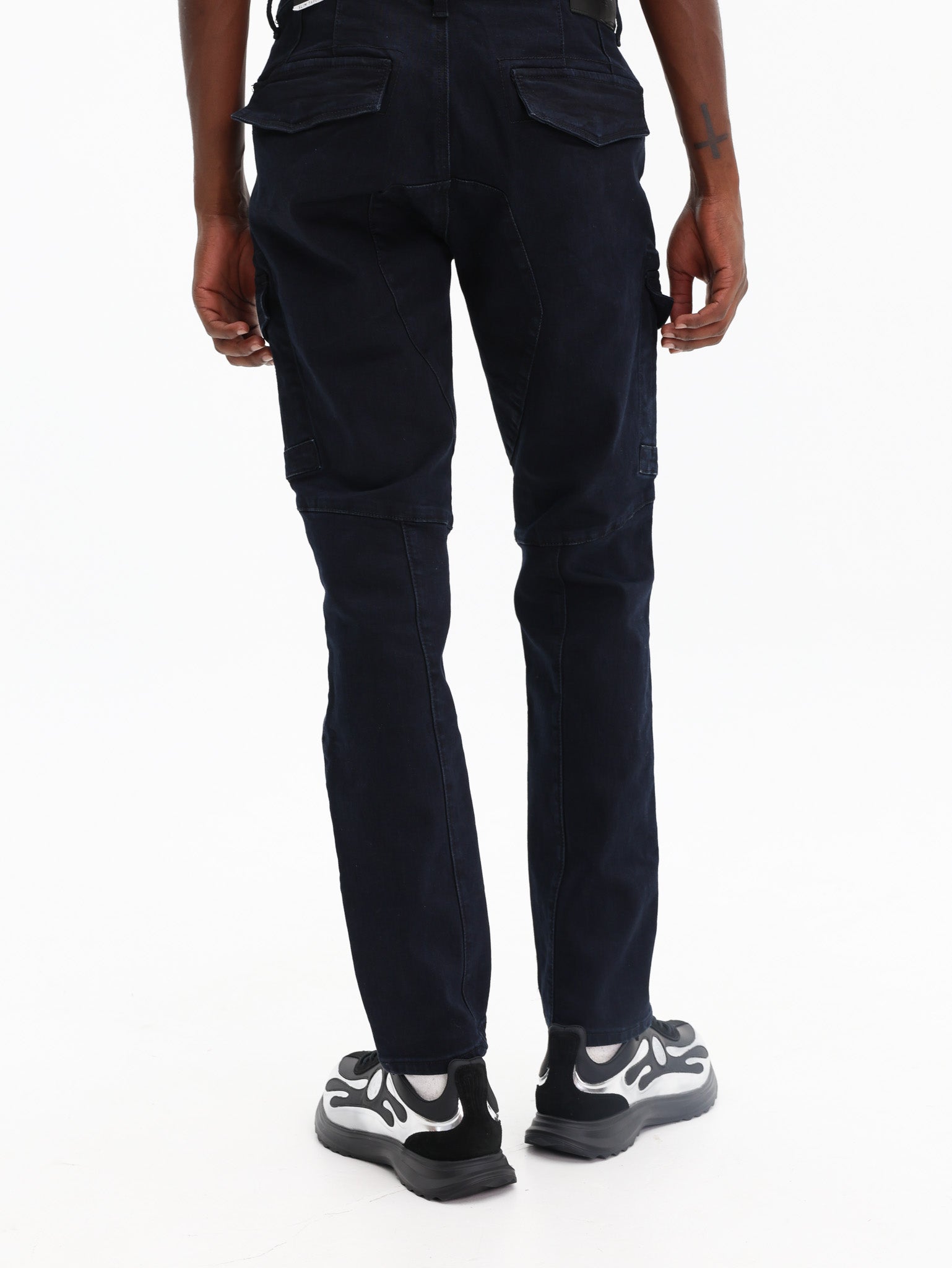 Cutty Cargo Pants Denim Blue-Black